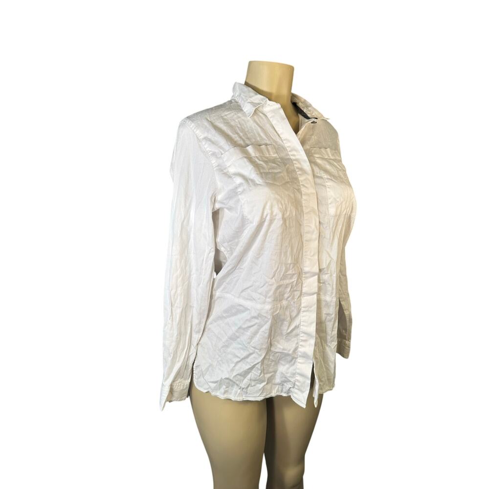Women US-8 Barbour Bruray Shirt Winter Tartan White Button-Down Blouse Top